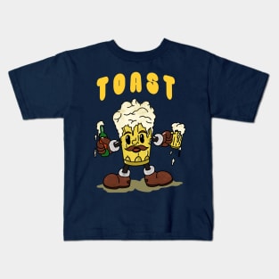 Beer Toast Mascot Kids T-Shirt